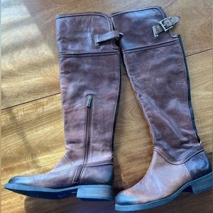 Vince Camuto Women’s Brown Leather Over the Knee boots Size US9